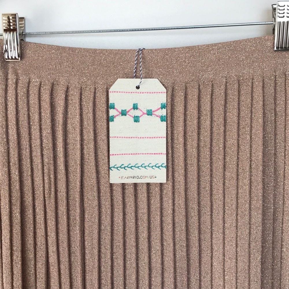 Anthropologie - FARM Rio- pleated blush knit skirt - Picture 3 of 8